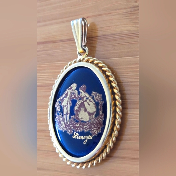 Limoges Porcelain pendant - Picture 3 of 5